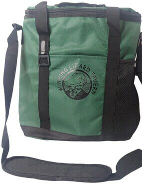 Winking Lizard Tavern Cooler Bag Soft Green Nylon Insulated Picnic 13.5x13"